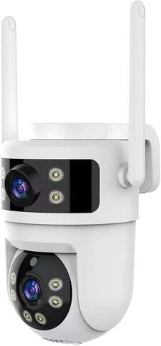 ONNO Dual‑Lens 3MP PTZ Security Camera, WiFi Indoor Outdoor Baby Pet Monitor, Motion Detection, Two‑Way Audio, Color Night Vision, SD/Cloud Storage, IP64 in Saudi Arabia