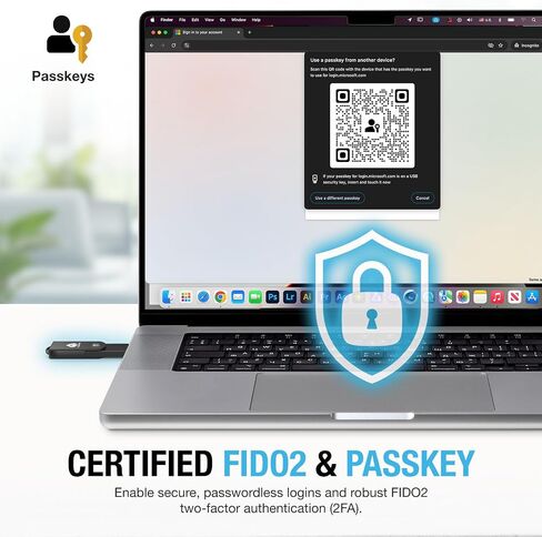 Thetis PRO-C for Business - USB C FIDO2 Security Key L1 MFA & Passkey Access for School ERP, Employee Online Account, Compatible with Coinbase Google Workspace Apple ID Window Salesfore - 2 Pack in Kuwait