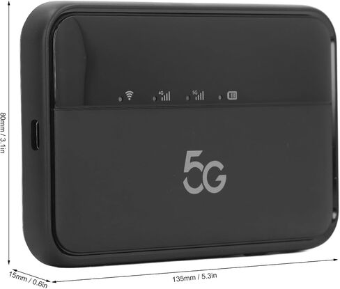 5G Wifi6 Mobile Hotspot for International Travelers Remote Workers Supports 16 Devices Simultaneously 10000MAH Built in Bat Type C Charging Nano SIM Card Slot 2.77gbps Max in Kuwait