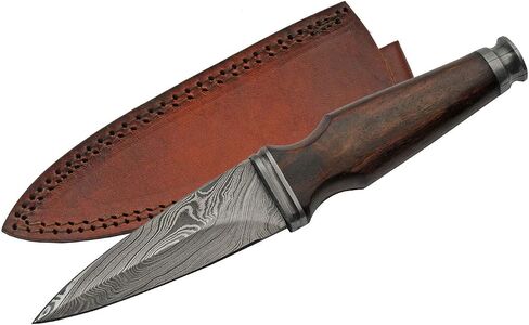 "SZCO Supplies 9.5"" Rosewood Handle Damascus Steel Scottish Dirk Knife with Sheath", brown (Dm-1263) in Saudi Arabia