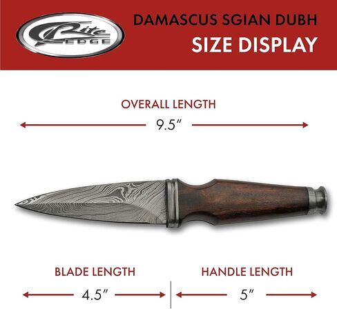 "SZCO Supplies 9.5"" Rosewood Handle Damascus Steel Scottish Dirk Knife with Sheath", brown (Dm-1263) in Saudi Arabia