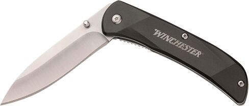 Winchester Knives Aluminum Folder Black Knife for Hunting, Hiking, and Camping. Pocket Clip Included. in Kuwait