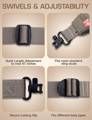 Stalker Rifle Sling with Swivels | Comfortable Neoprene Padded Gun Strap with Bullet Holders | Adjustable, Non-Slip Crossbow Strap | Secures Your Gun on Your Back | Hands-Free Convenience - Camo in Saudi Arabia