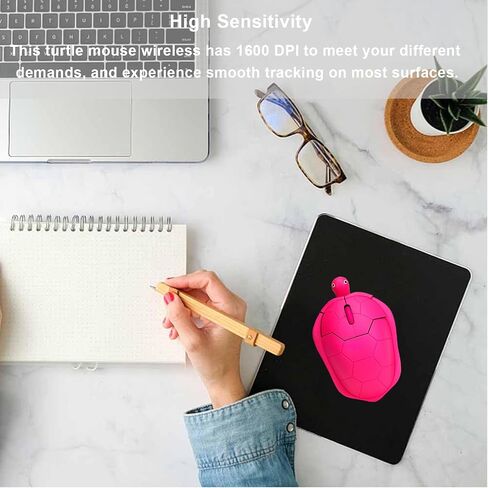Wireless Mouse Cute Small Animal Turtle Shape Computer Mouse for Laptop Protable Silent USB Optical Cordless Mice 3 Buttons 1600 DPI Travel Mouses for PC Computer MacBook NoteBook Kids Girls Gifts in Saudi Arabia