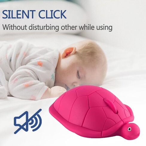 Wireless Mouse Cute Small Animal Turtle Shape Computer Mouse for Laptop Protable Silent USB Optical Cordless Mice 3 Buttons 1600 DPI Travel Mouses for PC Computer MacBook NoteBook Kids Girls Gifts in Saudi Arabia