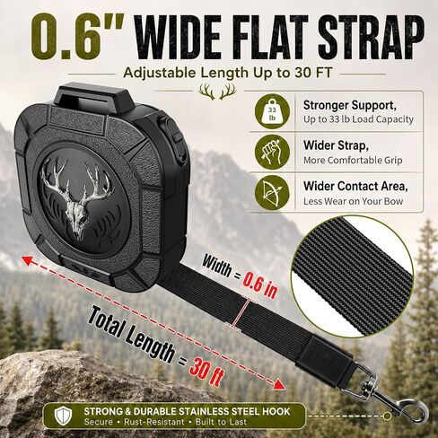 Retractable Bow Hoist for Hunting, 30 Ft Bow Pull Up Rope 0.6 In Wide Strap in Saudi Arabia