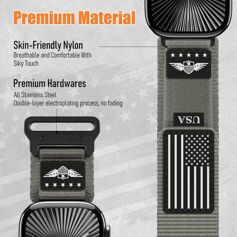 Rugged Nylon for Apple Watch Ultra 2/Ultra 3 Band 49mm 46mm 45mm 44mm Men in Saudi Arabia