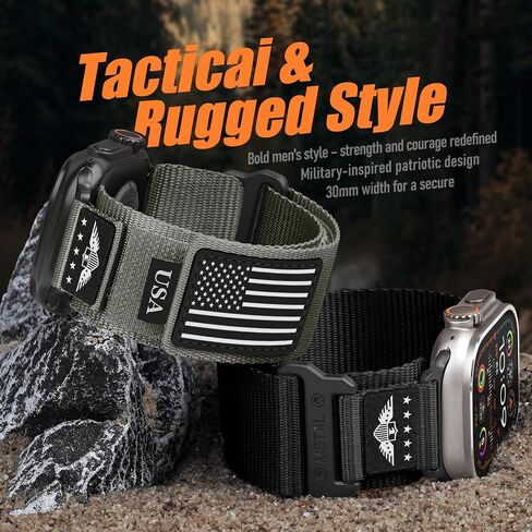 Rugged Nylon for Apple Watch Ultra 2/Ultra 3 Band 49mm 46mm 45mm 44mm Men in Saudi Arabia