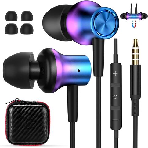 3.5mm Earbuds Magnetic Wired Earphone for Moto G Play Stylus Power Computer in Kuwait