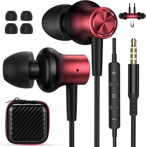 3.5mm Earbuds Magnetic Wired Earphone for Moto G Play Stylus Power Computer in Kuwait