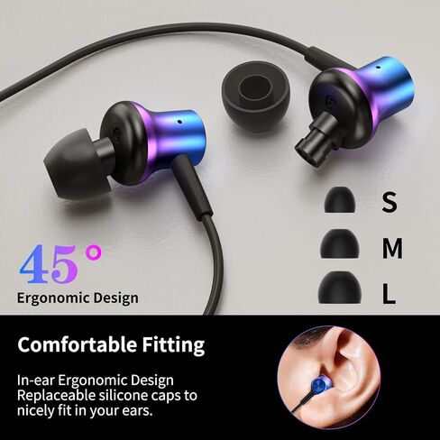 3.5mm Earbuds Magnetic Wired Earphone for Moto G Play Stylus Power Computer in Kuwait