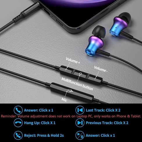 3.5mm Earbuds Magnetic Wired Earphone for Moto G Play Stylus Power Computer in Kuwait