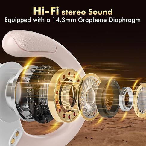Wireless Earbuds Bluetooth Headphones 80hrs Playback Ear Buds Power Display with Noise Canceling Mic with Earhooks for Sports/Workout/Running in Kuwait