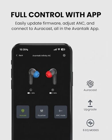 Avantree Wireless TV Earbuds with Low-Latency Auracast TV Transmitter in Kuwait