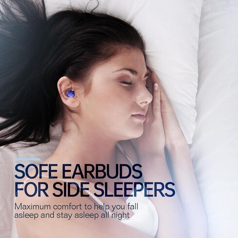 Invisible Sleep Headphones,Sleep Earbuds for Side Sleepers,Small Comfortable Fit Noise Blocking Sleeping Ear Buds,Bluetooth 5.3 Wireless Earbuds, in-Ear Ear Buds for Sleeping, Working (Blue) in Saudi Arabia