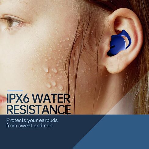 Invisible Sleep Headphones,Sleep Earbuds for Side Sleepers,Small Comfortable Fit Noise Blocking Sleeping Ear Buds,Bluetooth 5.3 Wireless Earbuds, in-Ear Ear Buds for Sleeping, Working (Blue) in Saudi Arabia