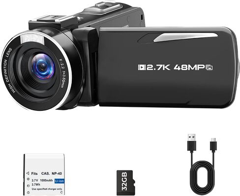 Camcorder Video Camera 2.7K 48MP, Vlogging Camera for YouTube Beginners in Kuwait