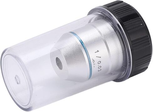 1 x Low Power Microscope Lens with 195 Infinite Achromatic Lens for Biological Microscope, Copper Material in Saudi Arabia