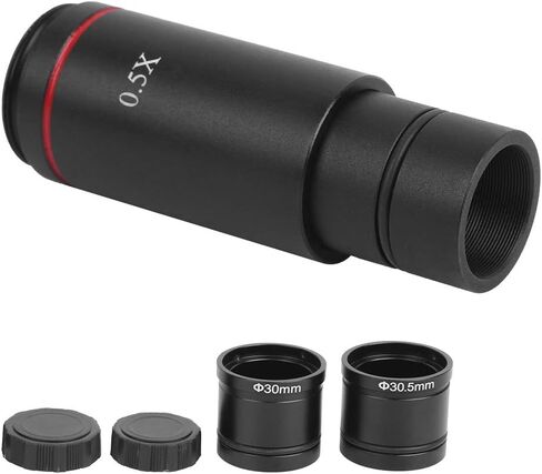 Microscope Camera Adapter 0.5x Lens for CCD Enlarged Field of View for Microscope Camera Suitable for Biological or Stereo Eyepiece Camera in Saudi Arabia