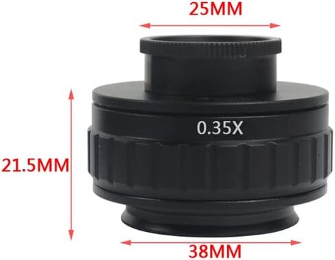 C Mount Adapters Lens 0.35X 0.5X 1X CTV For Trinocular Stereo Microscope 25mm Interface Microscopio Camera (Color : 0.35X) in Kuwait