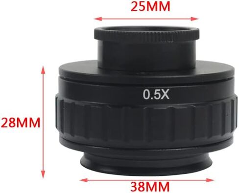 C Mount Adapters Lens 0.35X 0.5X 1X CTV For Trinocular Stereo Microscope 25mm Interface Microscopio Camera (Color : 0.35X) in Kuwait