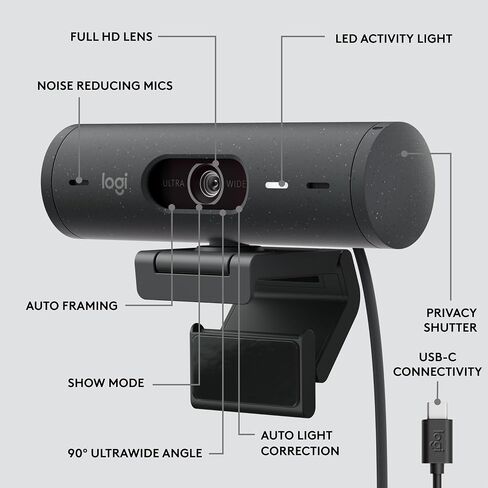 Logitech Brio 505 full HD Webcam in Kuwait