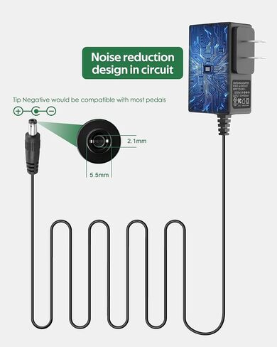 9V DC Power Adapter 1.2A Power Supply Center Negative, DC 9V Power Cord in Kuwait
