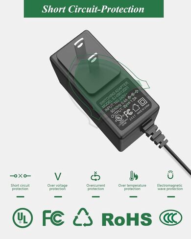 9V DC Power Adapter 1.2A Power Supply Center Negative, DC 9V Power Cord in Kuwait