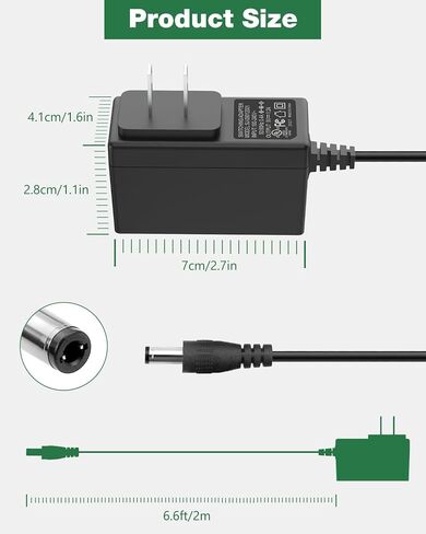 9V DC Power Adapter 1.2A Power Supply Center Negative, DC 9V Power Cord in Kuwait