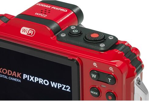 كاميرا Kodak PIXPRO WPZ2 متينة مقاومة للماء والصدمات والغبار واي فاي رقمية 16 ميجابكسل 4X زووم بصري 1080 بيكسل كاميرا تسجيل فيديو عالية الدقة 2.7 بوصة LCD (أحمر) + بطاقة ومحول 32 جيجابايت + حافظة بطاقات in Kuwait