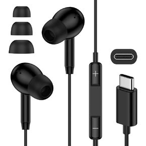 سماعات أذن سلكية لهاتف iPhone 17 USB C، سماعات أذن سلكية من النوع C، أبيض in Kuwait