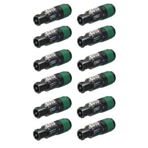 12 NEUTRIK NL4FXX-W-S 4-Pole SPEAKON Cable Mount Connector, Black and Green in Saudi Arabia