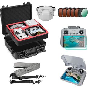 FPVtosky Mini 4 Pro Accessories Bundle 6-IN-1 Kit, Includes: Mini 4 Pro Case, ND Filters Set, Lanyard, Lens Cap, Screen Protector, Sunshade for DJI Min 4 Pro Accessories in Kuwait