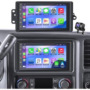4G+128G Car Radio for 2003-2006 Chevrolet Chevy Silverado Impala Tahoe/GMC Sierra Yukon, 8-core 7" IPS Touch Screen Car Stereo Build-in GPS, CarPlay/Android Auto, Backup Camera/DSP/SWC, Android 15 in Kuwait