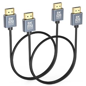 Ultra Thin 8K HDMI Cable 1FT 2-Pack, Slim Flexible Short HDMI Cord 1 Foot in Saudi Arabia