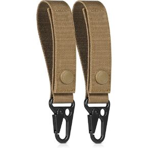 Savior Equipment Pro SEMA Tactical Hook-and-Loop Strap with Steel Carabiner, MOLLE Utility Gear Attachment Clip for Battle Belts, Range Bags, Keychains & Gloves in Saudi Arabia