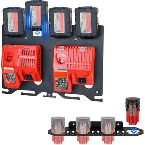 Dual Wall Mount Holder for Milwaukee Batteries, Chargers & Drills in Saudi Arabia