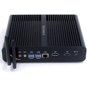 KINGDEL NC860 Fanless Mini PC, Powerful Mini Computer, Core i7 8th Gen. CPU, 16GB DDR4 RAM+512GB NVMe SSD, 4K:4096x2304, HD+DP, Gigabit Ethernet, WiFi+BT, Silent Working in Kuwait