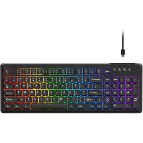 Ajazz AF98 Wired Office Keyboard, Ergonomic, RGB Lighting, Multimedia Function Keys, Adjustable Stand, Suitable for Windows Vista/XP/7/8/10/11 Mac, Andord. in Kuwait