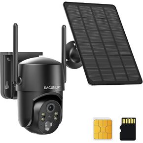 Global 4G LTE Cellular Security Cameras Wireless Outdoor, No WiFi Security Camera, Solar Cameras Outdoor Wireless, Human Detection, 360 PTZ, 2K HD Color Night Vision, IP66 Waterproof in Saudi Arabia