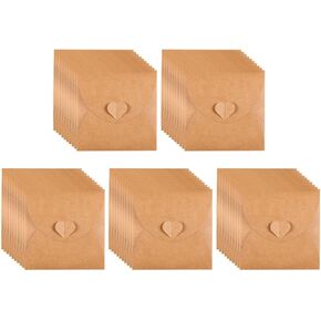 CD DVD Sleeves Envelopes Vintage Kraft Paper Storage Holder Kraft Paper 50pcs with Heart Button Dust Isolation and Scratch Prevention for Home and Cinema in Kuwait