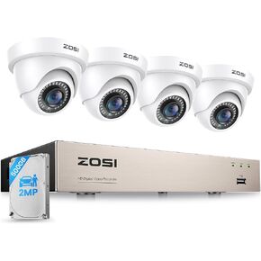 ZOSI 3K Lite 8CH Home Security Camera System, 4X 2MP Wired Cam, 500GB HDD in Kuwait