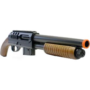 BBTac Airsoft Shotgun - M47 Sawed-Off Pump Action Shotgun Spring مدعوم للعب التكتيكي وتدريب Milsim، عالي الأداء 330 إطارًا في الثانية Airsoft Gun in Kuwait