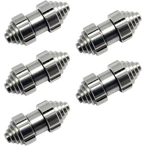 Knife Thumb Stud 5PCS Folding Knife CNC Thumb Stud Push Rivet Screw Set- M3 Titanium Alloy For DIY Projects Black For Folding Knives(Silver) in Saudi Arabia