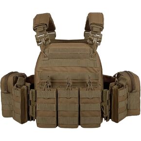 BOMTURN Tactical Molle Vest Men,Airsoft Lightweight Modular 3D Breathable Quick Release Adjustable Hunting Vest for Training in Saudi Arabia