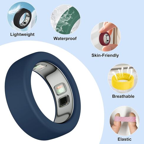 10 Pack Cover Compatible with Oura Ring 5, Ultra-Thin Soft Silicone Anti-Slip Rectangle Texture Protector Case, Support Charging with Cover on, Anti-Scratch Ring Guard for Working Out Gym in Saudi Arabia