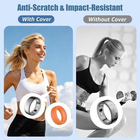 10 Pack Cover Compatible with Oura Ring 5, Ultra-Thin Soft Silicone Anti-Slip Rectangle Texture Protector Case, Support Charging with Cover on, Anti-Scratch Ring Guard for Working Out Gym in Saudi Arabia