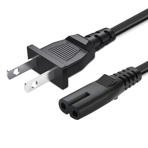 سلك طاقة تيار متردد 2 Prong لـ Samsung UN40 UN43 UN48 UN49 UN50 UN55 UN60 UN65 UN70 UN75 UN78 Series 4k Smart TV P/N 3903-000599 3903-000853 3903-001117 C7 كابل سلك طاقة تيار متردد بديل in Kuwait