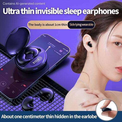 Wireless Bluetooth 5.4 Sleep Earbuds in Ear Light-Weight Headphones Mini Sleep Headphones Small Design for Sleeping Running Workouts and So On in Kuwait