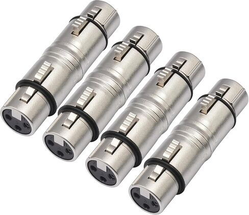 3-Pin XLR Female to Female Coupler Adapter XLR Connector for Audio Cables or PA Systems 2pcs in Saudi Arabia